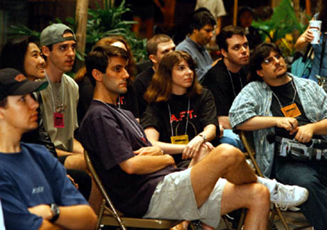 Quake is mostly played by males, and aside from entrant Aileen (SHADYR) Carlstrom, the spectators are mostly male